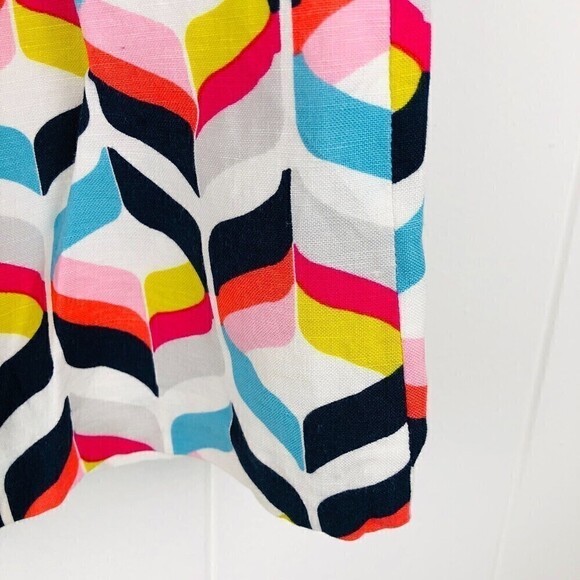 Cynthia Rowley Womens Pleated Lined Linen Blend Skirt Size 4 - Picture 6 of 11